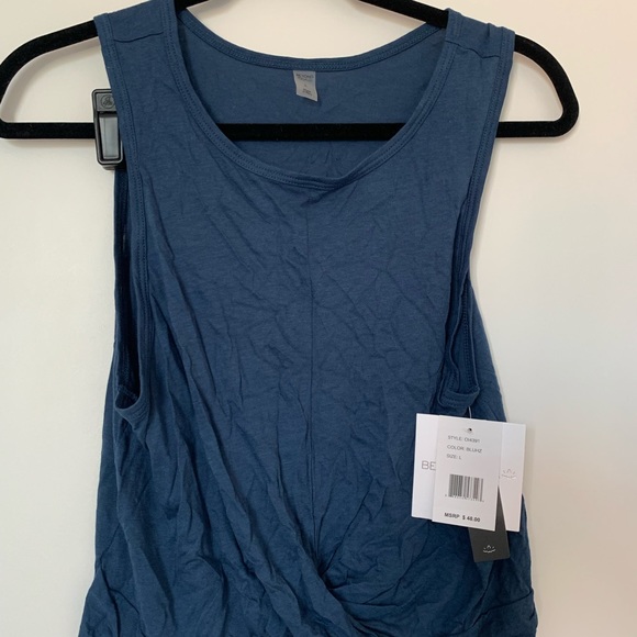 Beyond Yoga Crossroads Tank Mauve + Navy LARGE - Picture 2 of 4